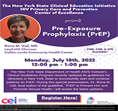 Statewide Webinar: the Updated NYS 2022 PrEP Guidelines 